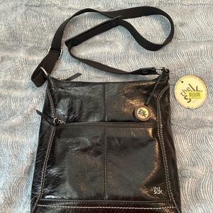 New! The Sak black Iris crossbody purse